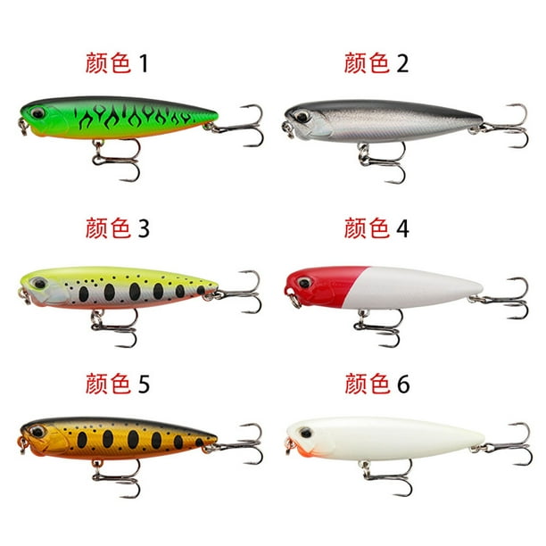 Ronshin 6.5cm/5.5g Topwater Pencil Dog Walker Fishing Lures With Hooks Long Casting Artificial Hard Bait For Freshwater Saltwater Silver