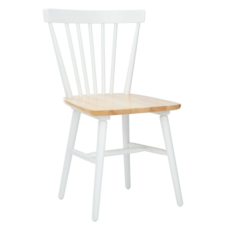 SAFAVIEH Winona Spindle Back Dining Chair White Natural Set of 2