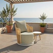 Lanai Swivel Chair Multicolor Accent Chair, Modern Style, Removable and washable cushion cover, Aluminum, Outdoor Living