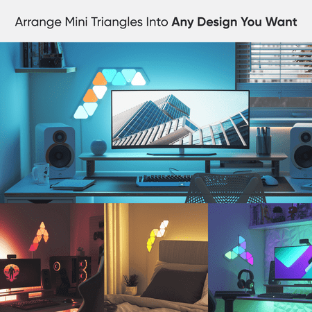 Nanoleaf - Shapes Mini Triangles Smarter Kit (9 Panels) - Multicolor