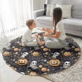 thumbnail image 3 of Nightmare Before Christmas Halloween Pattern Round Blanket,Comfortable Soft Flannel Throw Blanket,All Season,Warm Lightweight Blankets for Sofa Bed Couch Living Room Chair 47"x47", 3 of 5