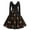 Coffee #045, variant on Halloween Dresses for Women Castle Witch Hat V Neck Hepburn Cocktail Vintage Tea Length Dress Long Sleeve 1950s Fall Casual Dress with Belt 4XL