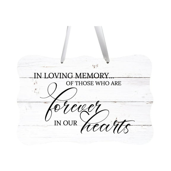 LifeSong Milestones Wooden Memorial Wall Sign Hanging Decor 8x12 for Loss of Loved One - In Loving Memory