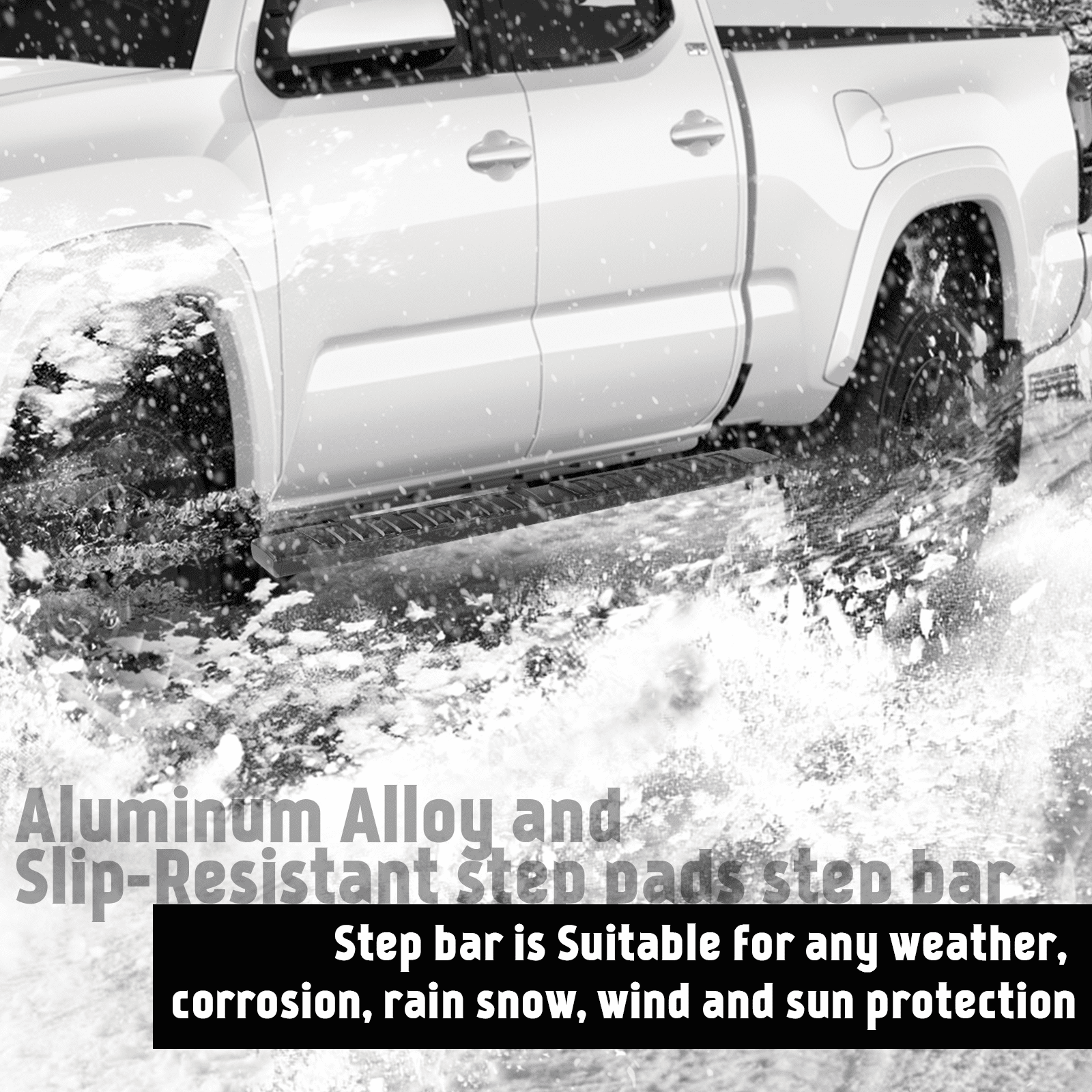 TPA 6 inch Running Boards Fit for 2005-2023 Toyota Tacoma Double Cab Black Aluminum Alloy Side Step Nerf Bar