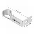 thumbnail image 2 of Roman Rod Bracket, Silver, Adjustable Curtain Rod Brackets Wall Mounted Metal Single Rod Holder Black, 2 of 7