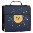 thumbnail image 5 of FORMRS Zipper Binder with Shoulder Strap 2-inch Ring 500 Sheet Capacity File Bag, Orange Cat Planet, 5 of 5