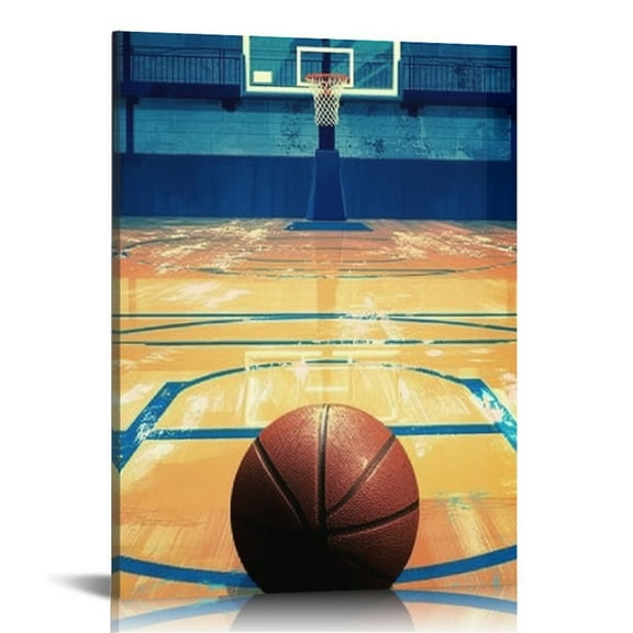 BCIIG Basketball Court Hoop Fine Art Aesthetic Poster & Print Wall Painting for Living Room Bedroom Home Office Wall Decor 12x16 in