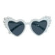 thumbnail image 2 of Gafas de sol para mujer, creativas gafas de sol tipo ojo de gato para vacaciones, conciertos, invierno. blanco gris, 2 of 9