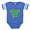 Royal Blue, variant on CafePress - Skirmish Series Gold - Cute Infant Baby Football Bodysuit