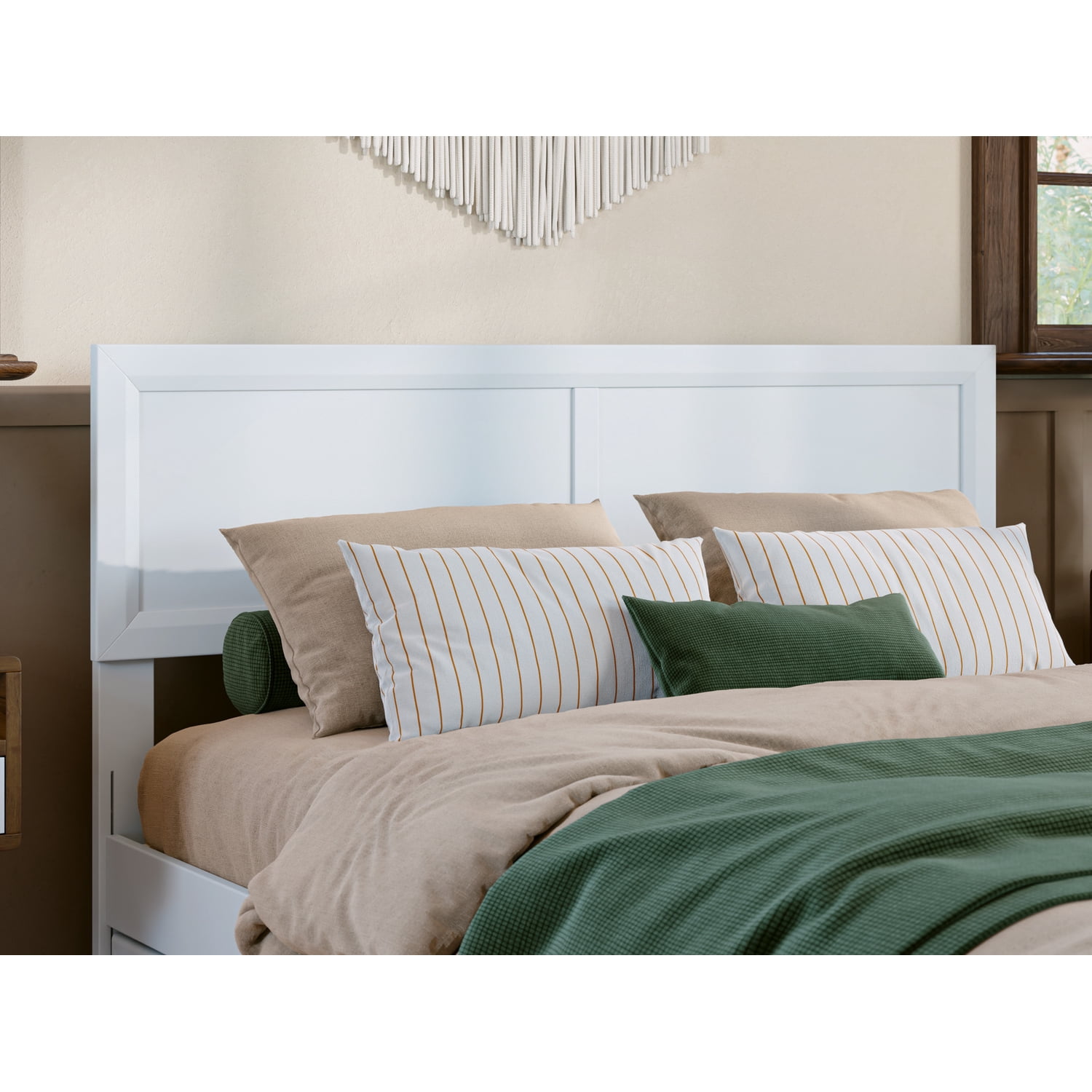 AFI, Sophia Full Solid Wood Headboard, White