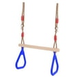 thumbnail image 3 of lionlar Children Playground Wooden Swing with Triangular Gym Rings Fun Blue, 3 of 7