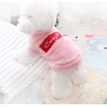thumbnail image 5 of Ropa para mascotas, suéter cálido para perros, suéter para chihuahua, ropa linda para cachorros, tela polar, ropa cálida de invierno para perros pequeños a medianos (M, rosa), 5 of 5