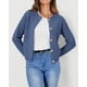 thumbnail image 3 of Suéter PRETTYGARDEN Cárdigan de Punto para Mujer Gris Azul Talla S, 3 of 6