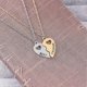 thumbnail image 5 of Collar de amistad Yashi para niñas colgante en Forma de corazón hueco dividido modelo 23366, 5 of 5
