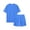 Blue, variant on Cargo Shorts Sets for Men Hiking 2 Piece Outfits Summer Matching Set Short Sleeve T-Shirts Drawstring Shorts Set with Pockets Casual Athletic Tracksuits
