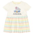 thumbnail image 3 of Inktastic My Poppy Loves Me to the Moon and Back Elephants in Clouds Girls Baby Dress, 3 of 5