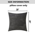 thumbnail image 6 of Dark Grey Throw Pillow Covers Corduroy Decorative Soft Striped Square Cushion Covers Spring Pillowcases Fall Decorations for Home Couch Sofa Bedroom Chair Car 20 x 20 Inch Set of 2, 6 of 8