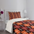 thumbnail image 3 of Ambesonne Geometric Quilted Bedspread Set 2 Pcs, Autumn Scottish Argyle, Twin Size, Multicolor, 3 of 5