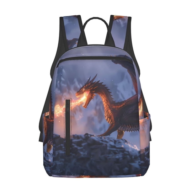 Easygdp Winter Fire Dragon para Easygdp Yak - Mochila Casual Ligera y Resistente para Viaje y Senderismo para Hombres y Mujeres