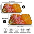 thumbnail image 3 of Fotbe Orange Flower Psychedelic Car Windshield Sunshade | Sun Visor Protector Front Window Shade, Keeps Out UV Rays, Keeps Your Vehicle Cool-Small, 3 of 7
