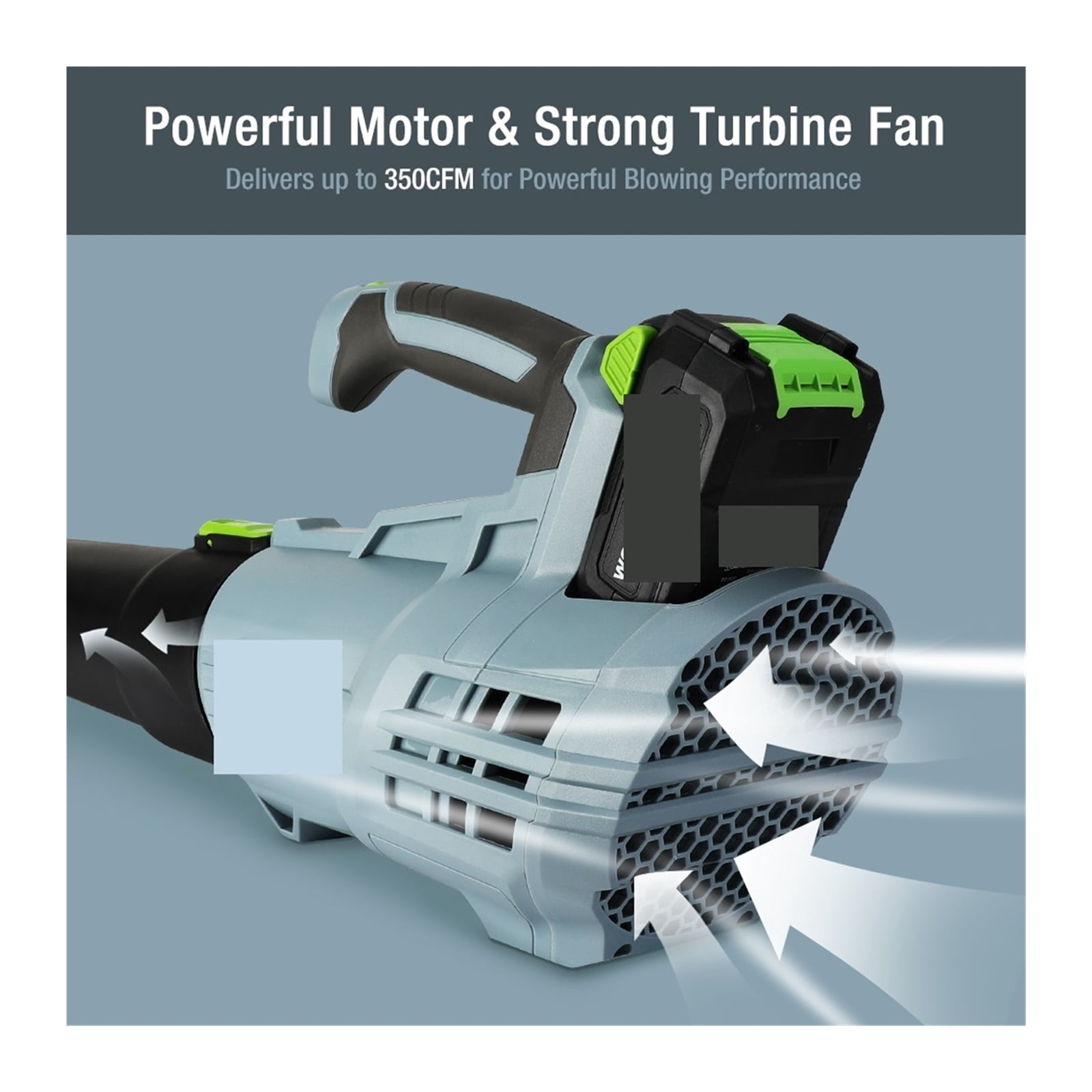 20V 4.0Ah Battery Cordless Leaf Blower, Variable Speed Air Powered Blower Sweeper For Dust,Snow Blowing Garden Power Tool ,Powerful & Energy-Efficient