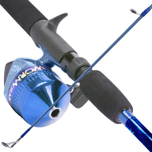 BEND Worm Gear Fishing Rod & Spincast Reel Combo Blue-US MILIT VETERAN SELLER S 
