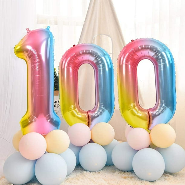 Numéro de Ballon numéro 4 - Ballon' hélium - grand ballon d'anniversaire -  32 pouces 