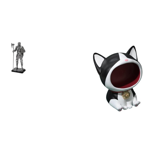 Figura De Gato Caballeresco, Adorno Decorativo De Mesa Para Entrada, Chimenea, Dormitorio, Decoración Del Hogar, Regalo De Inauguración De La Casa Y Centro De Mesa Artesanal.