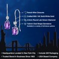 thumbnail image 2 of Gem Stone King 14K White Gold Purple Amethyst and Lab Grown Diamond Earrings for Women | 1.63 Cttw | Gemstone February Birthstone | Oval Checkerboard 7X5MM, 2 of 6