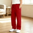 thumbnail image 2 of Glisme Big Boys Sweatpants Athletic Pants Straight Leg With Pockets And Drawstring Fall Casual Boys Baggy Trousers Size 11-12 Y, 2 of 8
