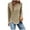 Khaki, variant on Tops for Women Trendy Round Neck Halloween Long Sleeve Causal Loose Fitting Side Split Sweater Fall Solid T-Shirt Top,Khaki,5XL