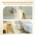 thumbnail image 4 of Small Cat Tree for Indoor Cats, Cat Tower with Natural Scratching Posts & Ladder, Cat Condo, Cozy Top Perch, Furr Hanging Balls, Beige, 4 of 6