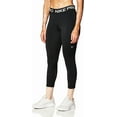 thumbnail image 4 of Nike Pro Women's Mid-Rise Crop Mesh Panel Leggings Color: Black/White Size: S (4–6), 4 of 5