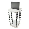 thumbnail image 1 of Rack Chip Rack with Top Writing Pad Creative 360 Rotating 5 Tiers 40 Clips Wood Chip Display Stand for Snack Candy, 1 of 7