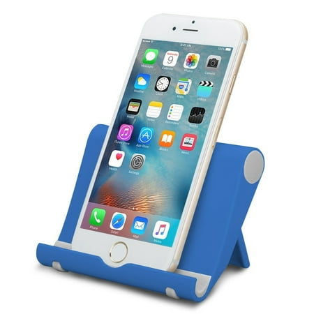 Tablet and Cell Phone Stand Holder, Multi-Angle, Durable, Anti-Slip, Landscape and Portrait, made for: Apple iPad, iPhone, Kindle, Samsung