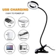thumbnail image 2 of LED clip-on reading lamp, USB rechargeable, for table or desk, lamb design, with flexible clip, 2 of 4