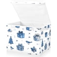thumbnail image 2 of Storage Box With Lid 16.5x12.6x11.8In Lidded Home Storage Bins Foldable Stacked Household Storage Box Gifts and Birds, 2 of 7
