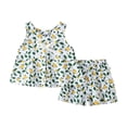thumbnail image 4 of mgoYE Girls 18 Month Clothes Newborn Baby Girl Summer Clothes Infant Girl Outfits Sleeveless Ruffle Top and Bloomers Shorts Set 0 3 6 12 Month(Green,4-5 Years), 4 of 4