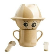 Panda Superstore PS-BAB166802011-HIROCO00899 5 Piece Creative Scarecrow Unbreak & Heat Insulation Baby Dinnerware Sets