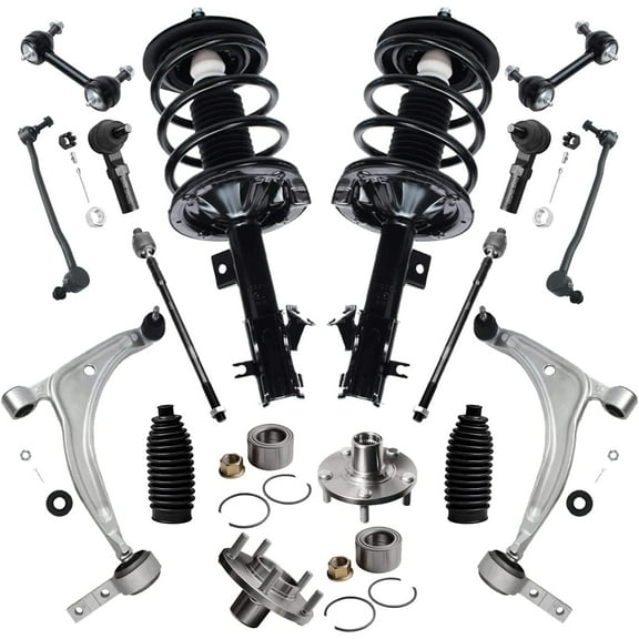 Detroit Axle - Front Struts   Lower Control Arms   Wheel Hubs & Bearings   Tie Rods   Boots   Rear Sway Bars Replacement for 2004-2008 Nissan Maxima - 16pc Set