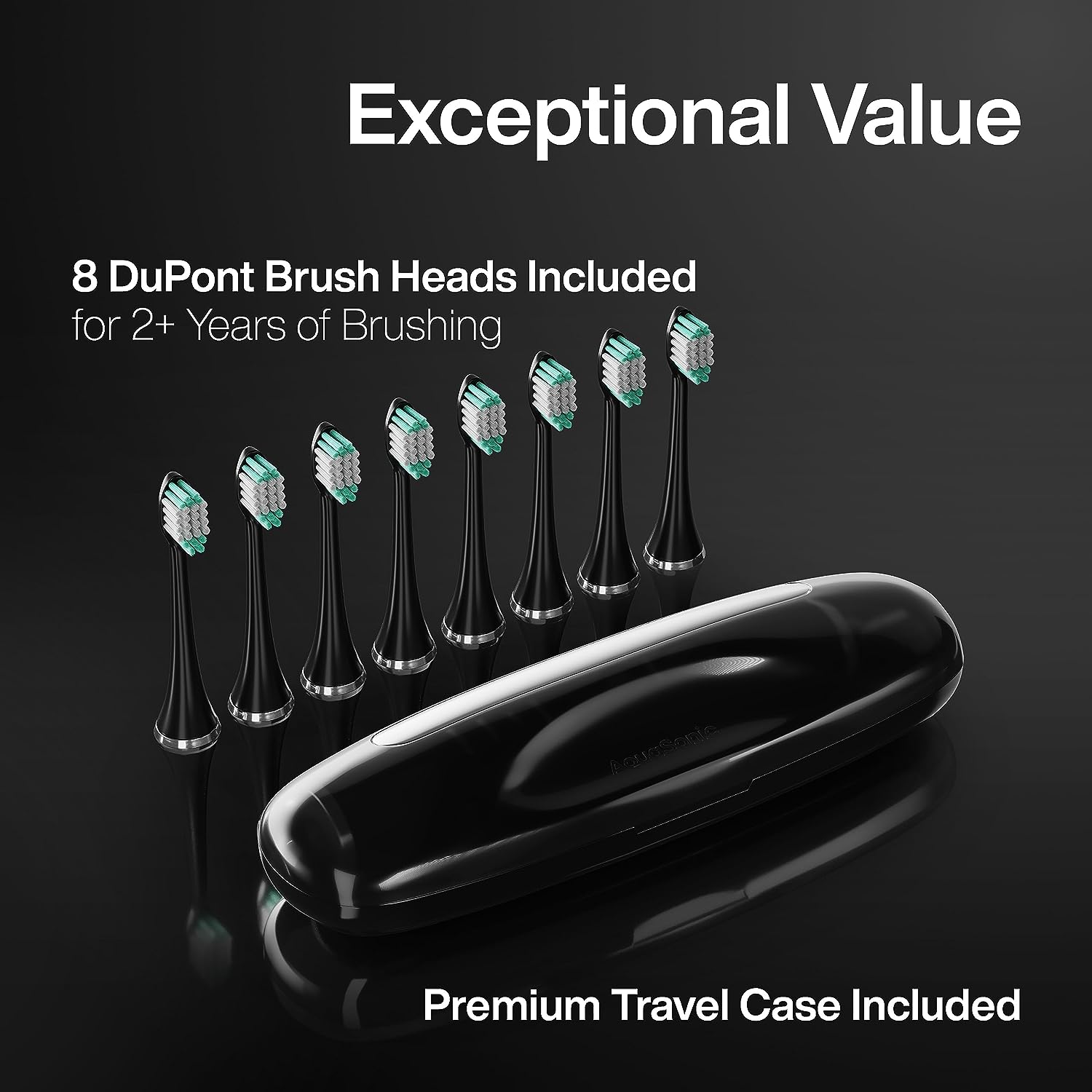 AquaSonic Black Series Electric Toothbrush, 8 Heads photo 7