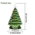 thumbnail image 3 of Christmas Decorations Desktop Ornament 15 Inch Green Ceramic Christmas Tree Night Light Battery Operated & Plug In Holiday Decor With 30 Warm LED Lights Desktop dress up, 3 of 7