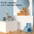 thumbnail image 2 of AURORA TRADE Hamster Water Bottle with Tunnel, Little Pet Automatic Drinking Bottle with Food Container Base Hut Hanging Water Feeding Bottles Auto Dispenser for Small Animals, 2 of 8