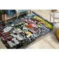 thumbnail image 2 of Abstract Rugs, Modern Rugs, Rugs, Personalized Gifts Rug, Decorative Rug, Trendy Rug, Graffiti Rug, Modern Rug Bath Rug, Banksy Graffiti Rug, 3.3'x9.2' - 100x280 cm, 2 of 8