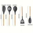 thumbnail image 4 of 5pcs Silicone Kitchen Utensil Set with Wooden Handles, Non-Stick Cookware, Food-Safe, Easy to Clean Modern Cooking Tools, Essential Kitchen Accessories, 4 of 9