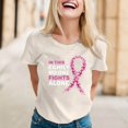 thumbnail image 1 of TINZ T-Shirt Imprimé Cancer pour Femmes, Manches Courtes, Manches Longues, Col Rond, 1 of 3