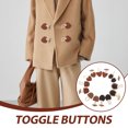 thumbnail image 3 of SHINYPASING 7Pairs Classic Oval Resin Coat Horn Button Assorted Color For Women Men Fashion Design Clothing, 3 of 6