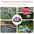 thumbnail image 3 of Nestingho 5Ud Adornos Flotantes De Loto Morado Para Exterior E Interior De, 3 of 6