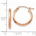 thumbnail image 4 of 14k Or Rose 2.5mm Couteau Bord Boucles d'Oreilles Rondes, 4 of 8