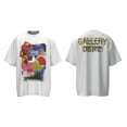 thumbnail image 2 of Marca de moda estadounidense GALLERY DEPT High Street, camiseta de manga corta holgada informal con letras retro lavadas y desgastadas para hombres y mujeresD28, 2 of 4